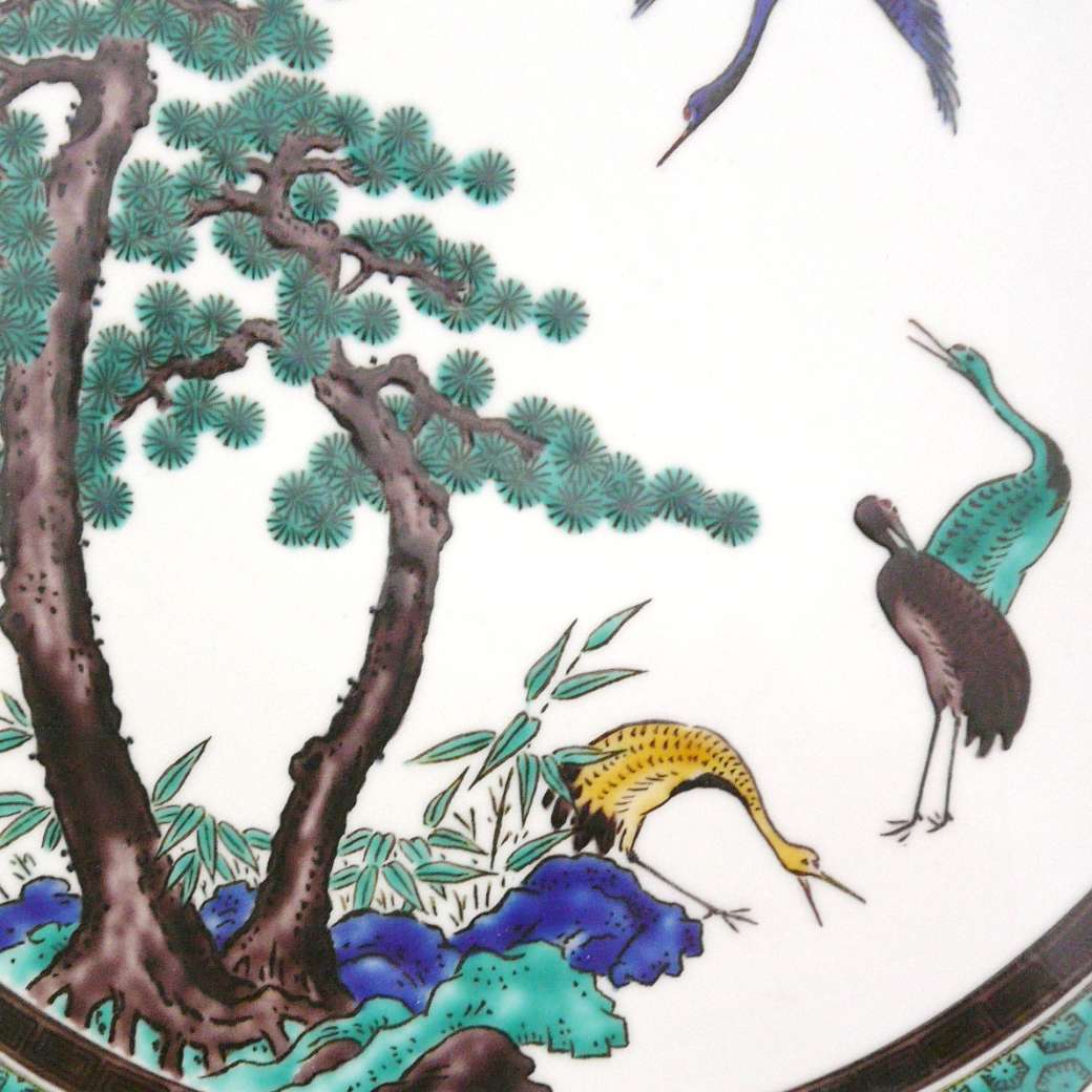 九谷焼 高杯 [B24219] 角福 色絵 古九谷風 花鳥風月 古九谷風 - 九谷満月